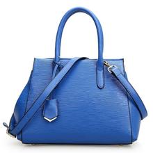 New 2015 Tote Genuine Leather Bag Shoulder Bag Fashion Women Handbag Water Ripple Bolsas Vogue Women