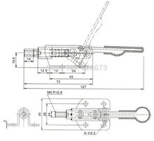 GH 36070 Hand Tool 10mm Plunger Stroke Push Pull Toggle Clamp 50Kg