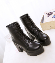 Free shipping!New hot sale Fashion Women Ankle Boots High Heels Lace up Snow Boots Platform Pumps shoe big size