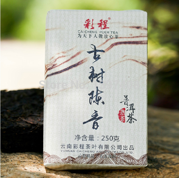 Yunnan puer tea Old Tea Tree Materials Pu er 250g Ripe Brick Tea Free shipping