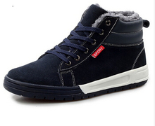 New Sneakers Warm Winter Men Shoes with Fur Lining Autumn Genuine Leather Suede Lace Men s