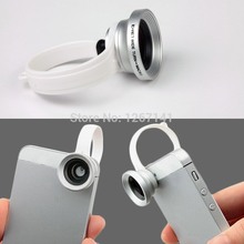 Universal 2 in 1 0.67X Wide Angle + Macro Mobile Phone Lens photo Kit Set for iPhone 4S 5 5S Samsung S4 Note2 3 Sony HTC gc