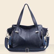 Hot! 2014 New Women Handbag Gunuine Leather Bag Cowhide Bolsas Fashion Shoulder Bag Tassel Women Messenger Bags Crossbody Bag