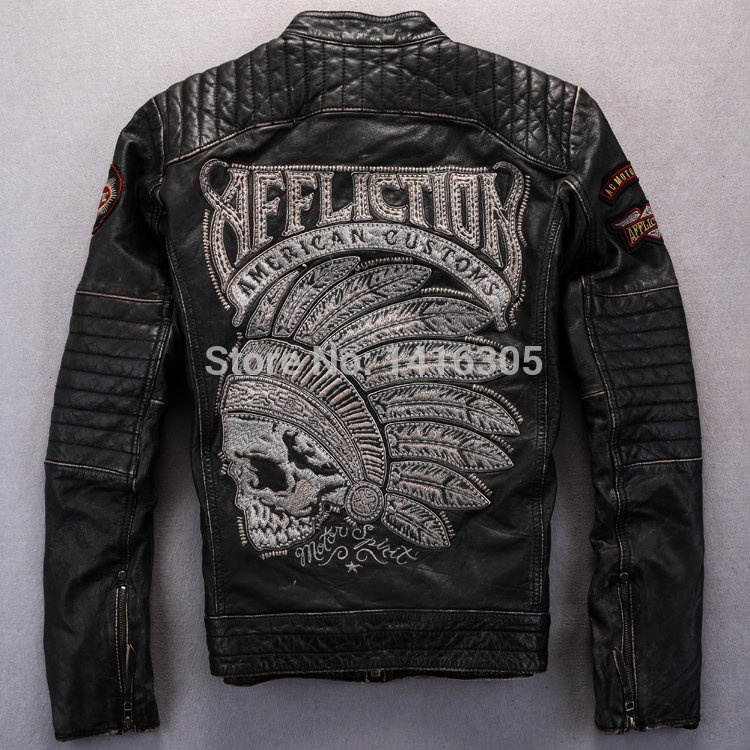 Mens Vintage Brown Leather Biker Jacket Modern Fashion Mens Vintage Brown Leather Biker Jacket