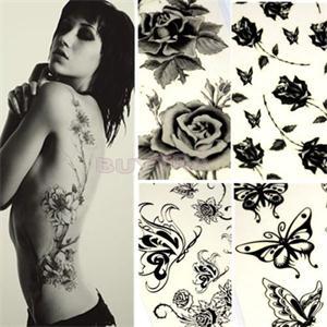 2014 New Women Body Art Sticker Removable Tattoo Sticker Multi Pattern Temporary Tattoo 