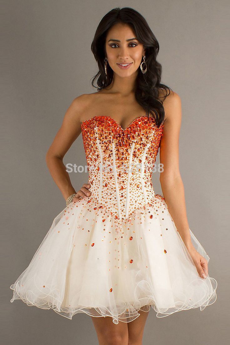 Cheap Orange Semi Formal Dresses