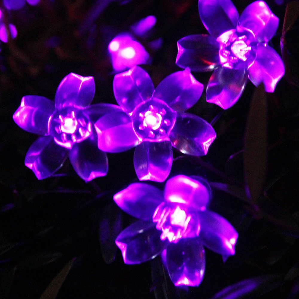 Lights fairy Blossom Decorative Outdoor String Solar solar Purple 50 Led Fairy lights wedding Lights fairy Blossom Decorative Outdoor String Solar solar Purple 50 Led Fairy lights wedding