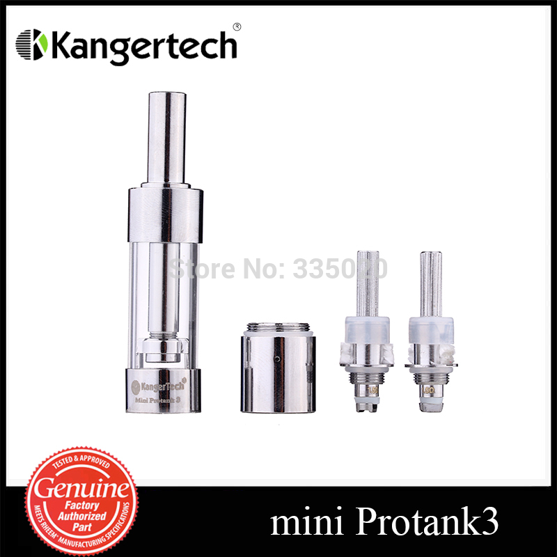 Original Kanger Mini Protank3 Single Pack Dual Coil Replaceable Atomizer for Ecigarette Pyrex Glass Clearomizer