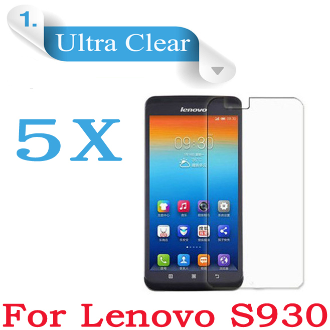 5pcs lot Original Lenovo S930 Smartphone Quad Core 6 0 inch HD Clear Glossy Protective Film