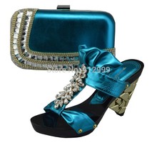Free shipping by DHL spike heel shoe and matching bag in high quality stone shoe and bag size 38-43
