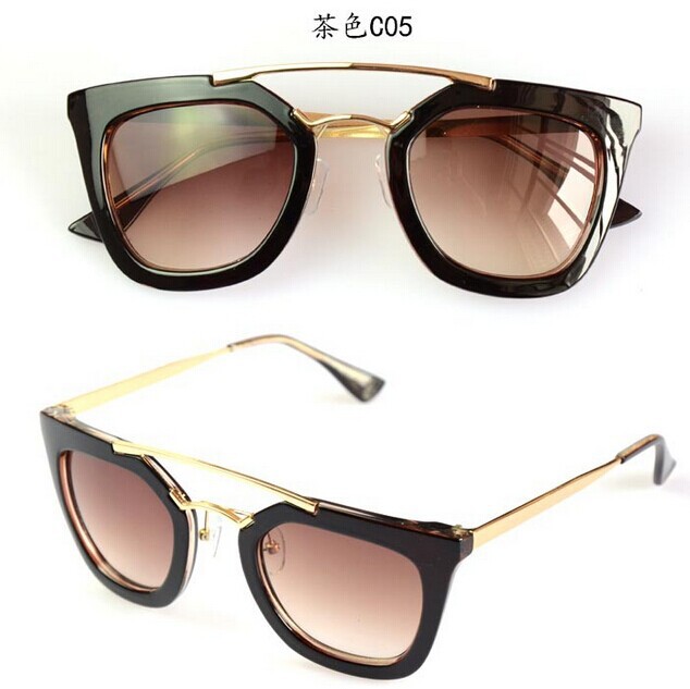 2014 cheap women Classic Big Square Frame Cat Eye Glasses ...