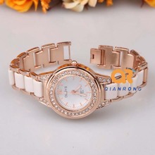 TOP Elegant leisure lady brand watch Crystal ceramic watches women rhinestone dress wrist watch High quality