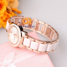 2014 new fashion women unique wristwatches imitation ceramic band stainless Steel watches ladies outdoor quartz watch