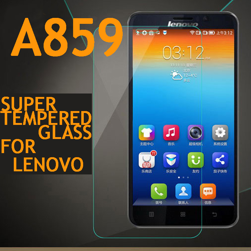 High Quality New Arc Tempered 0 3mm Glass Screen Protector Protective Film For Lenovo A859 Steel
