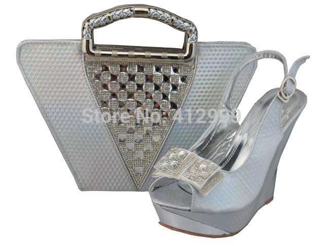 free shipping lovely Italian women shoes and bags set high quality shoes and matching bags for