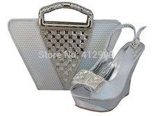 free shipping lovely Italian women shoes and bags set! high quality shoes and matching bags for party!