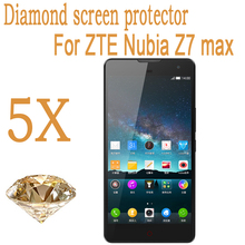 5x In stock 5 5 Diamond Protective Film ZTE Nubia Z7 max smart phone Screen Protector