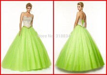 2015 Fashion Mint Green Tulle Ball Gown Quinceanera Dresses f-97048 With Sparkly Crystals Lace-Up Backless Sweetheart Party Gown