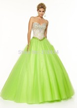 2015 Fashion Mint Green Tulle Ball Gown Quinceanera Dresses f 97048 With Sparkly Crystals Lace Up