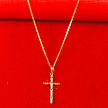 2014 New! 24k Gold Necklaces Cross Pendant Trendy Accessories Top Quality Free Shipping Fashion Men’s Jewlery A067