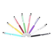 5pcs Crystal 2 in1 Touch Screen Stylus Ballpoint Pen for iPhone for iPad Smartphone