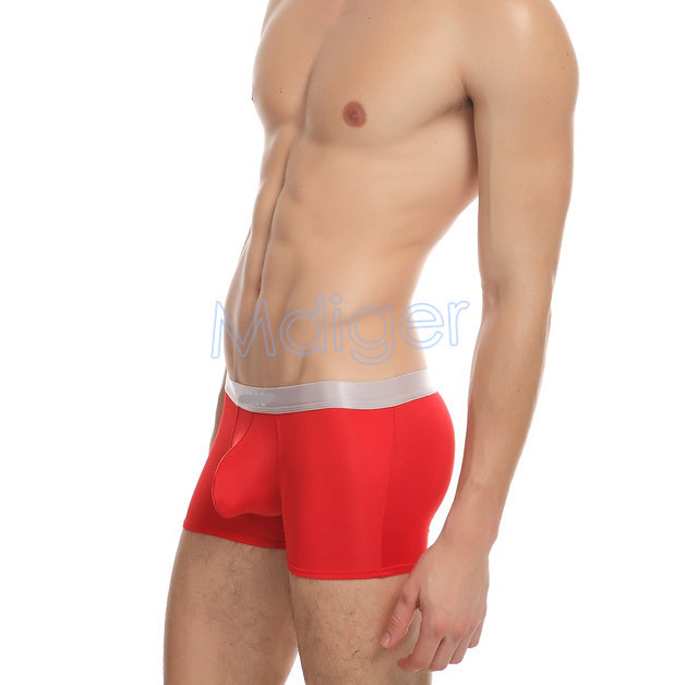 Men s Big Boxer Fashion Ice Silk Male Perspective Transparent Panties For Adult Thin Seamless U