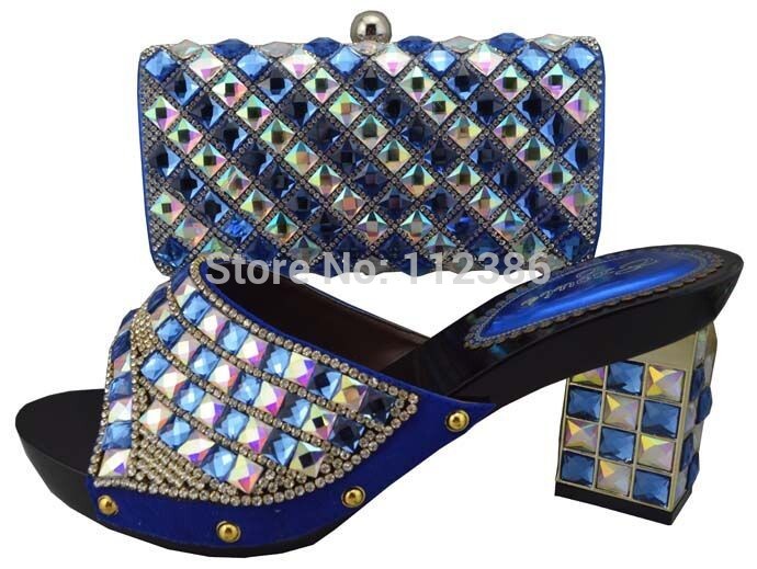 Fashion nice matching shoes and bag set size 39 o 43 heel 8cm for retail and
