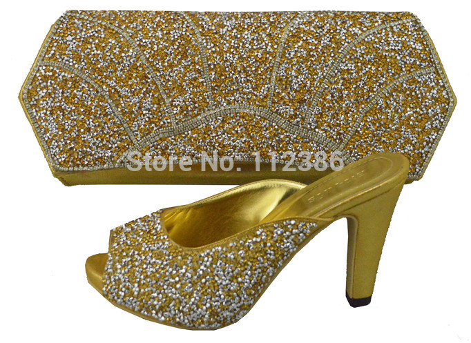 2014 NEW ARRIVAL Fashionable African Shoes and Matching Bags for wedding and party