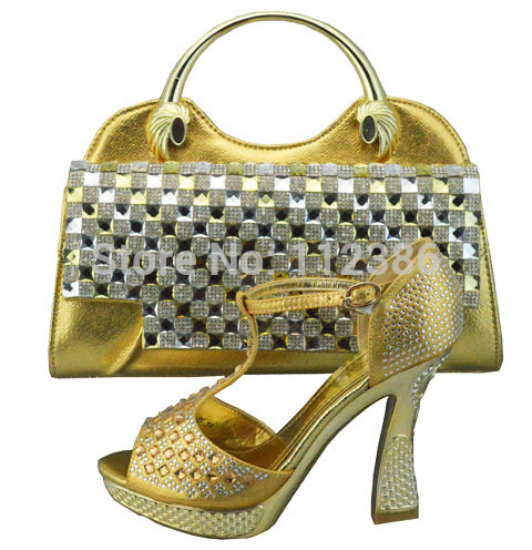 2014 Elegant shoe and bag for birdal Free shipping shoe and bag set