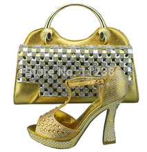 2014 Elegant shoe and bag for birdal. Free shipping shoe and bag set