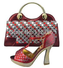 Wedding Dress matching  shoe and bag for free shipping in red size 38-42