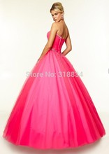 2015 Custom f 97117 Pink Tulle Quinceanera Dresses Ball Gowns Corset Sparkly Crystals Ruched Sweetheart Backless