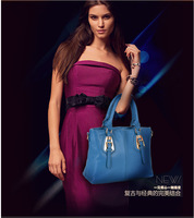 2014 free shipping new fashion Women Bag Personality Trend Single shoulder Oblique Portable Fashion genuine leather