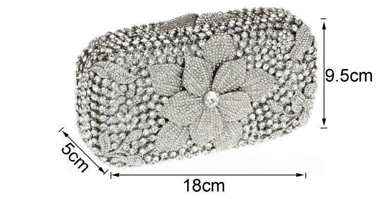  New 2014 fashion flower crystal women bags women handbags luxury chain evening free shipping