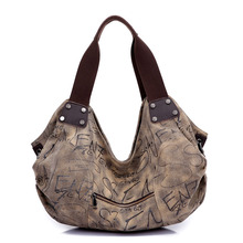 Fashioon Korean style women vintage canvas messenger bag shoulder school bags 1023