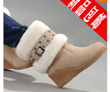 New 2014 martin boots heavy-bottomed motorcycle boots Women shoes high-leg wedges snow boots female platform cotton-padded shoes