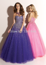 2015 Fast Delivery Purple Pink Color Beading Bodice Ball Gown Quinceanera Dresses Debutante Gown Vestidos De 15 Anos Prom Long