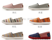 size 35-40 Hot 2014 new Striped low women sneakers for women brand canvas sneakers and canvas shoes Leisure Flat Platform shoes