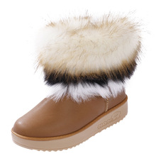 2014 new thick non slip bottom Dichotomanthes bottom warm imitation Fox Fur Boots