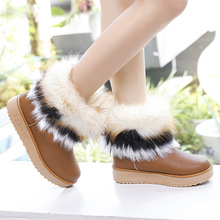 2014 new thick non slip bottom Dichotomanthes bottom warm imitation Fox Fur Boots
