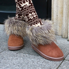 2014 New Arrival Big Size 35 40 Brown Black Yellow Fashion Sweet Casual Fur Warm Femal