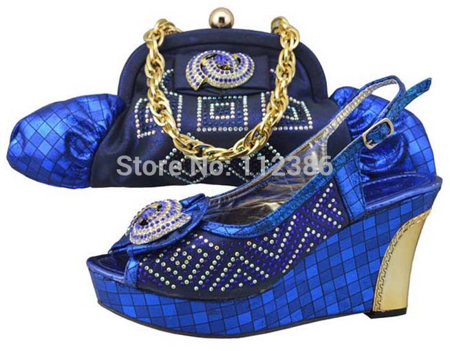 Wholesale Platform shoes and matching bag high heel wedges shoe and bag with frees hipping JB01