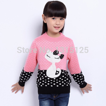 New 2014 Children’s Sweater Spring Autumn Girls Cardigan Kids O-Neck Sweaters Girl’s Fashionable Style outerwear pullovers