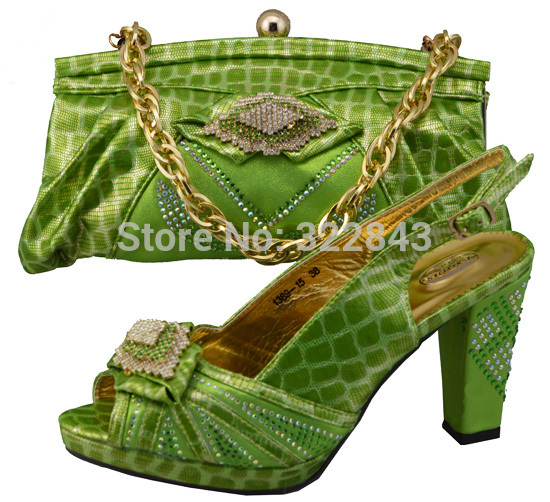 FREE SHIPPING Italian Shoes With Matching Bag High Quality For party wedding Italy Shoes And Bag