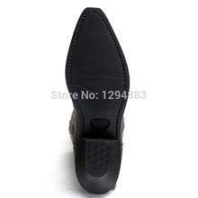 COWBOY BOOTS WESTERN BOOTS WOMENS BOOTS GENUINE LEATHER mid calf fashion Couple Fashion Leather Boots