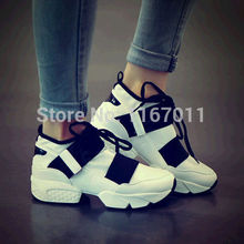 3 color High quality 2014 New autumn winter women flat sneakers students casual sneakers Running Shoes