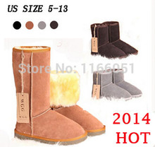 Hot Selling Fashion High Quality WGG Brand Genuine Leather Fur Warm Winter Snow Boots Plus Size5-13