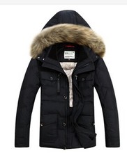 2014 new men duck down coat Men’s Winter jacke removable hooded thicken warm Men plus-size M-3XL feather coat