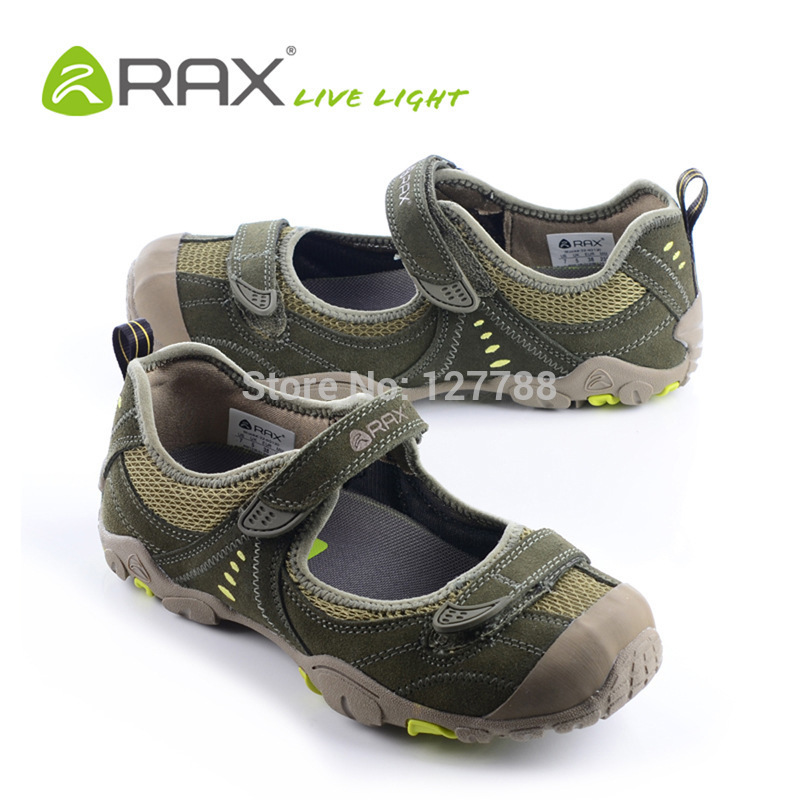 RAX suede leather outdoor shoes,female cow leather hiking shoes women ...