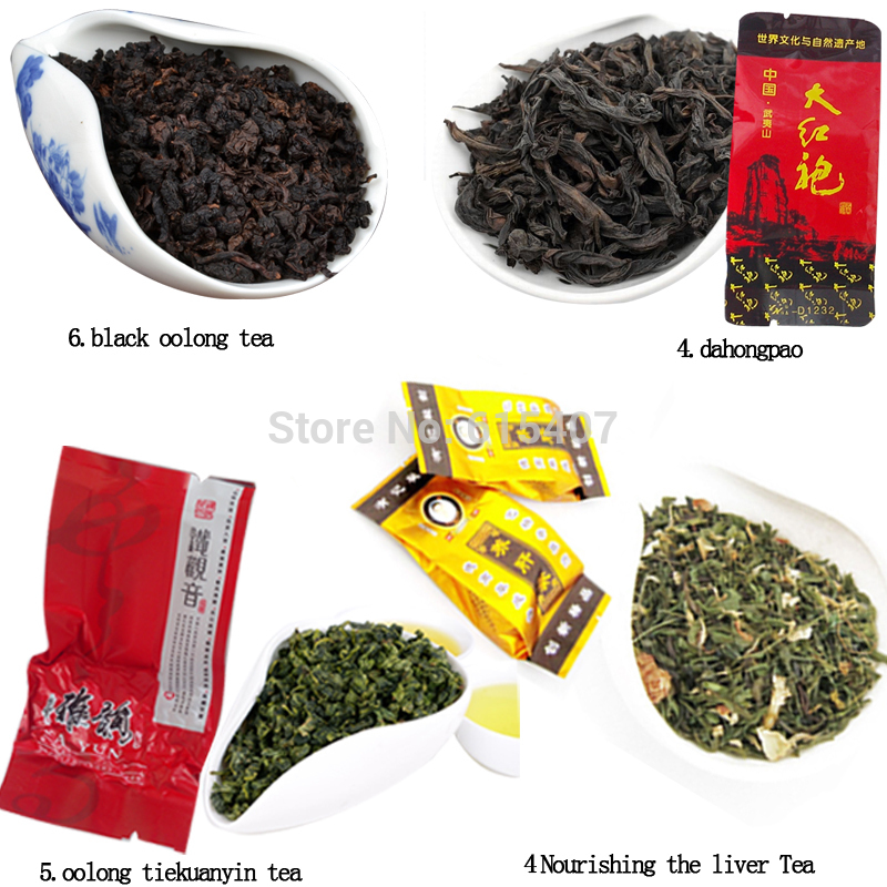 4 Different Flavors Famous Tea 12small bags including Nourishing the liver Tea Oolong Tieguanyin t Dahongpao